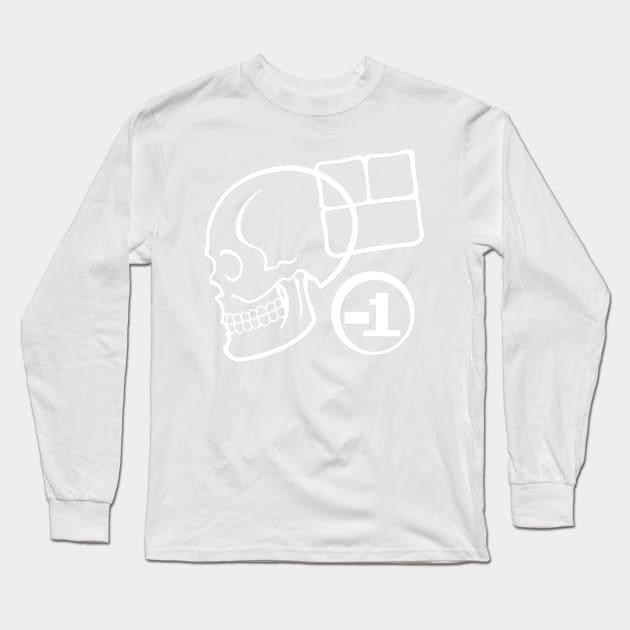 World -1 Skull Long Sleeve T-Shirt by illmosis